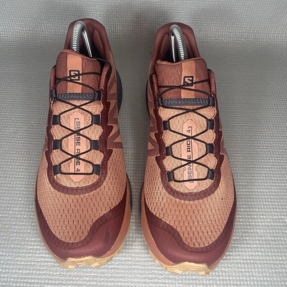 Salomon Sense Ride 4 Women's Size 9 Trail Running Shoes Salmon Ortholite Footbed - Picture 3 of 11